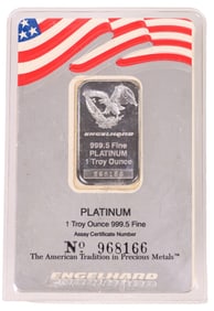 ENGLEHARD ONE TROY OUNCE PLATINUM BAR