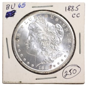 1885 CC MORGAN C SILVER DOLLAR, HIGH MS