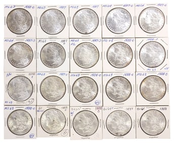 (20) U.S. SILVER DOLLARS, 1887. 1888. HIGH MS