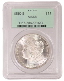 U.S. SILVER DOLLAR 1880-S, PCGS MS68