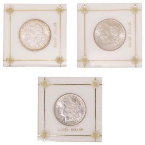 (3) U.S. MORGAN SILVER DOLLARS