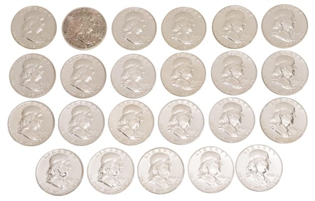(22) U.S. FRANKLIN HALF DOLLARS, PROOFS