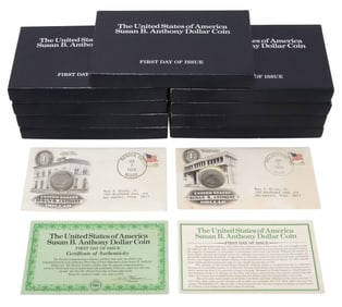 (17) SUSAN B. ANTHONY 1979 FIRST DAY ISSUE DOLLAR COINS
