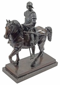 AFTER ANDREA DEL VERROCCHIO BRONZE, BARTOLOMEO COLLEONI ON HORSEBACK