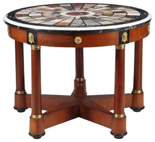 EMPIRE STYLE SPECIMEN MARBLE-TOP GUERIDON