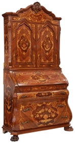 DUTCH STYLE MARQUETRY-INLAID BUREAU CABINET