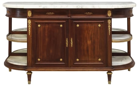 MAISON KRIEGER LOUIS XVI STYLE MAHOGANY COMMODE A L'ANGLAISE