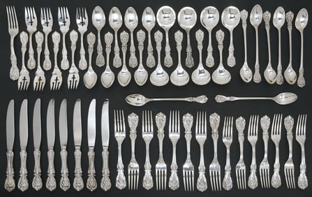 (56) REED & BARTON 'FRANCIS I' STERLING SILVER FLATWARE SERVICE FOR EIGHT