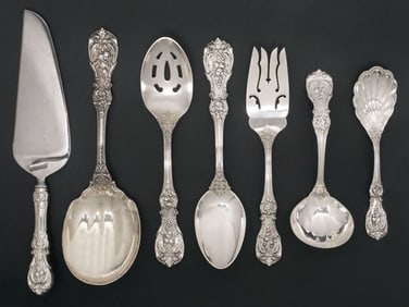 (7) REED & BARTON 'FRANCIS I' STERLING SILVER SERVING FLATWARE