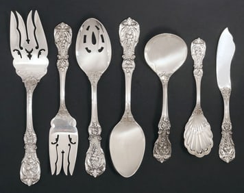 (7) REED & BARTON 'FRANCIS I' STERLING SILVER SERVING FLATWARE