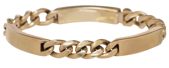 ESTATE ITALIAN 14KT YELLOW GOLD CABLE CHAIN BRACELET