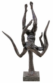 CHARLES UMLAUF (1911-1994) BRONZE SCULPTURE, 'ICARUS' 34"H