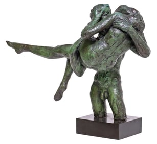 CHARLES UMLAUF (1911-1994) BRONZE SCULPTURE 'THE KISS'