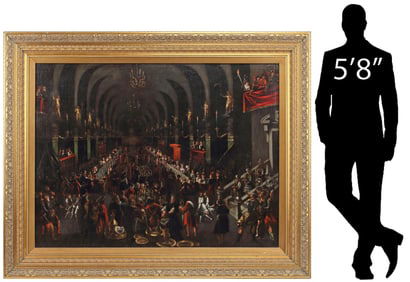 ITALIAN SCHOOL (18TH C.) PAINTING BELSHAZZAR'S FEAST