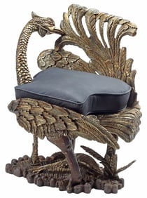 VENETIAN STYLE SILVER-GILT FANTASY CHAIR