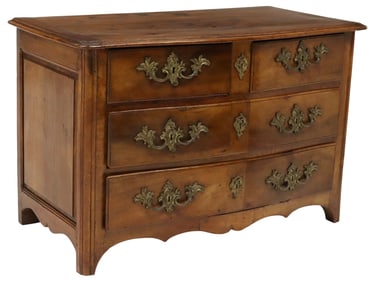 FRENCH LOUIS XIV STYLE SERPENTINE WALNUT COMMODE