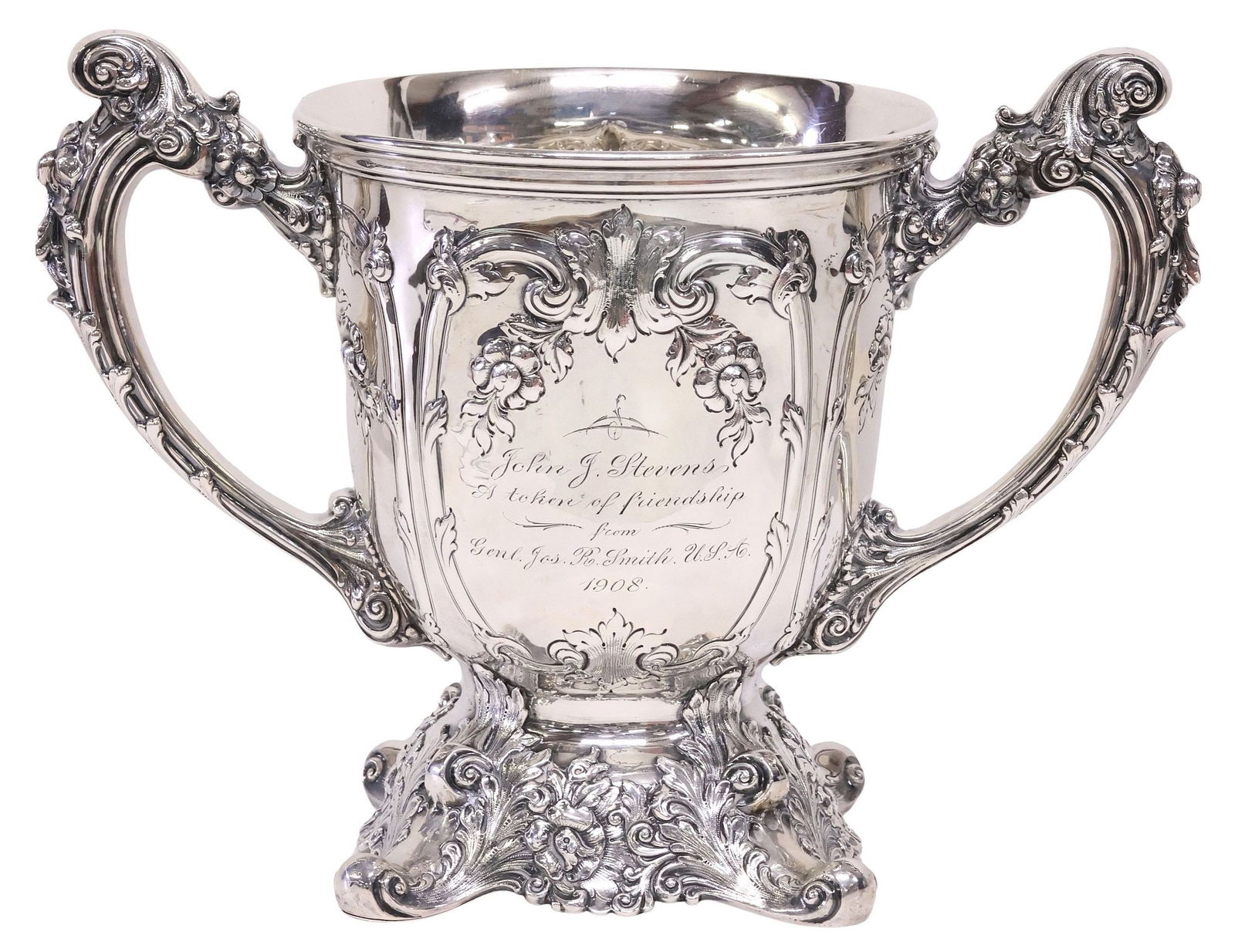 AMERICAN STERLING SILVER PRESENTATION CUP OF TEXAS & MILITARY INTEREST (1 of 6)