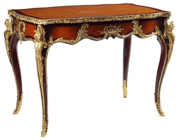 LOUIS XV STYLE ORMOLU-MOUNTED PARQUETRY BUREAU PLAT