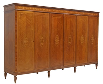 ITALIAN NEOCLASSICAL MAGGIOLINI STYLE MARQUETRY ARMOIRE