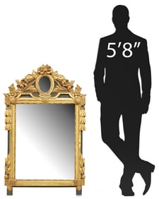 ITALIAN GILTWOOD & GESSO MIRROR, 46.5" X 29.5"