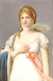 BERLIN STYLE PORCELAIN PLAQUE QUEEN LOUISE OF PRUSSIA AFTER RICHTER