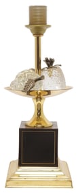 MAISON CHARLES STYLE BRASS & GLASS FRUIT 1-LIGHT TABLE LAMP