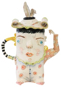 IRINA S. ZAYTCEVA (B.1957) ART PORCELAIN CHARACTER TEAPOT