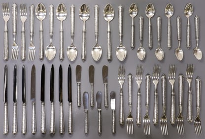 (44) ALAIN SAINT-JOANIS 'BERLIN' SILVERPLATE FLATWARE SERVICE