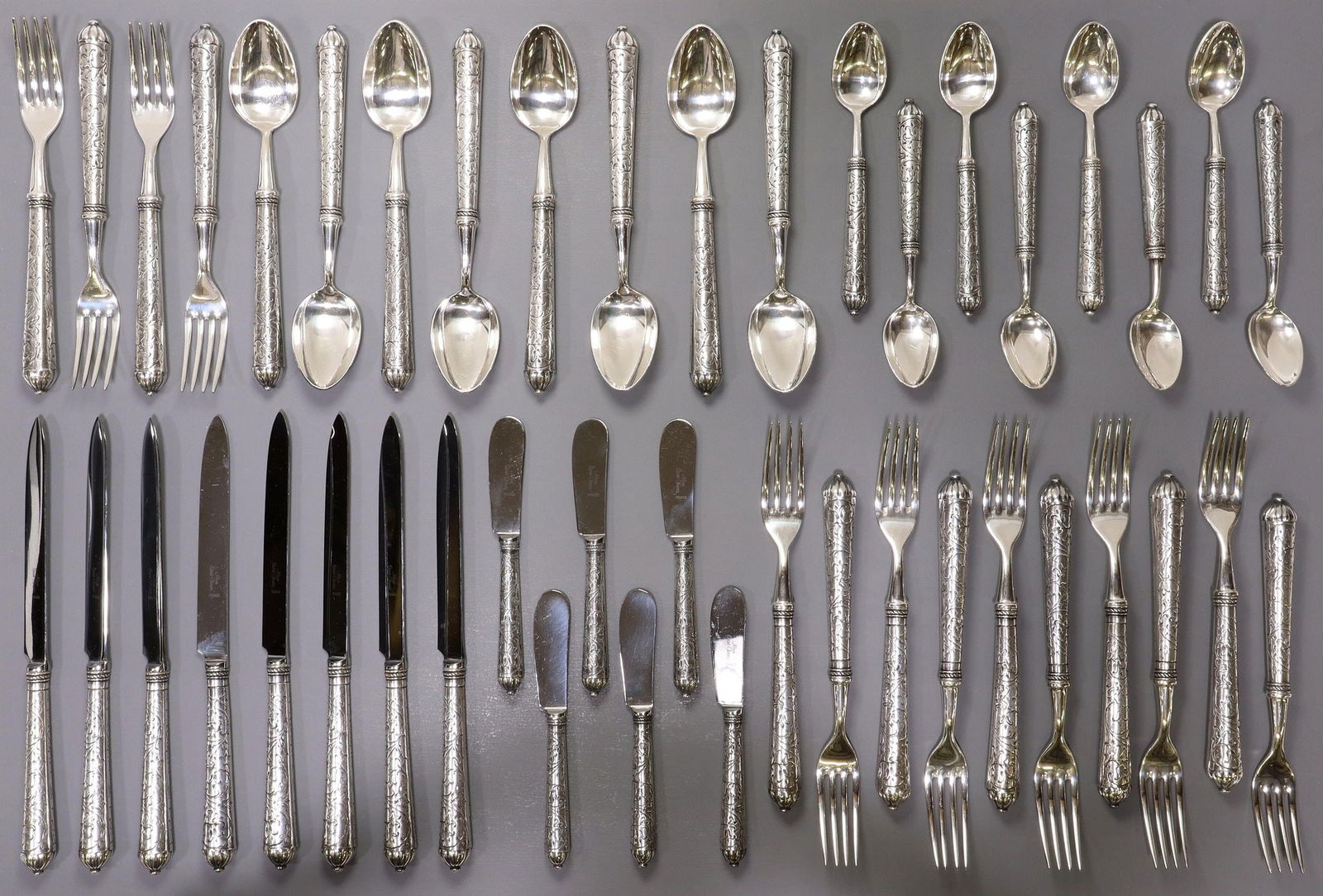 (44) ALAIN SAINT-JOANIS 'BERLIN' SILVERPLATE FLATWARE SERVICE (1 of 3)