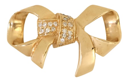 ESTATE 14KT YELLOW GOLD BOW- IN NEED OF REPAIR