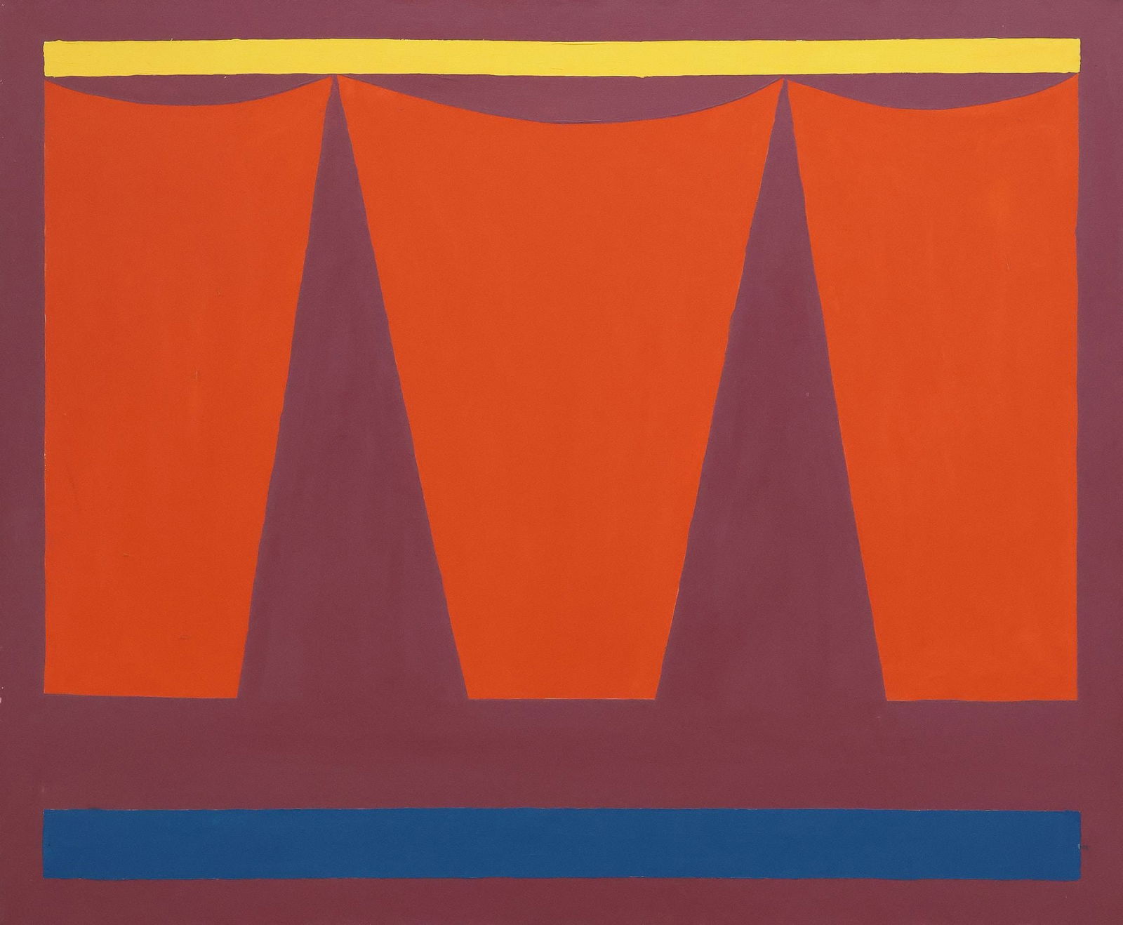 ELIZABETH BLUMENTHAL (ATTRIB) ABSTRACT PAINTING, 40" X 48" (1 of 3)