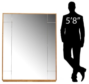 LARGE ITALIAN MID-CENTURY MODERN MIRROR, 61" X 48.5"