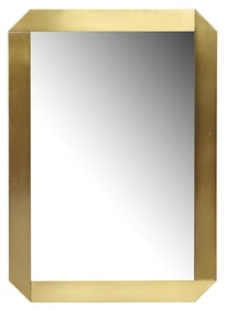 GAETANO SCIOLARI VALENTI MID-CENTURY MODERN BRASS-CLAD MIRROR