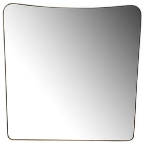 ITALIAN MID-CENTURY MODERN BRASS MIRROR, 47" X 47.5"