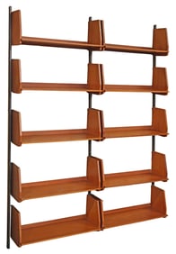 ITALIAN MID-CENTURY MODERN TEAK MODULAR BOOKCASE