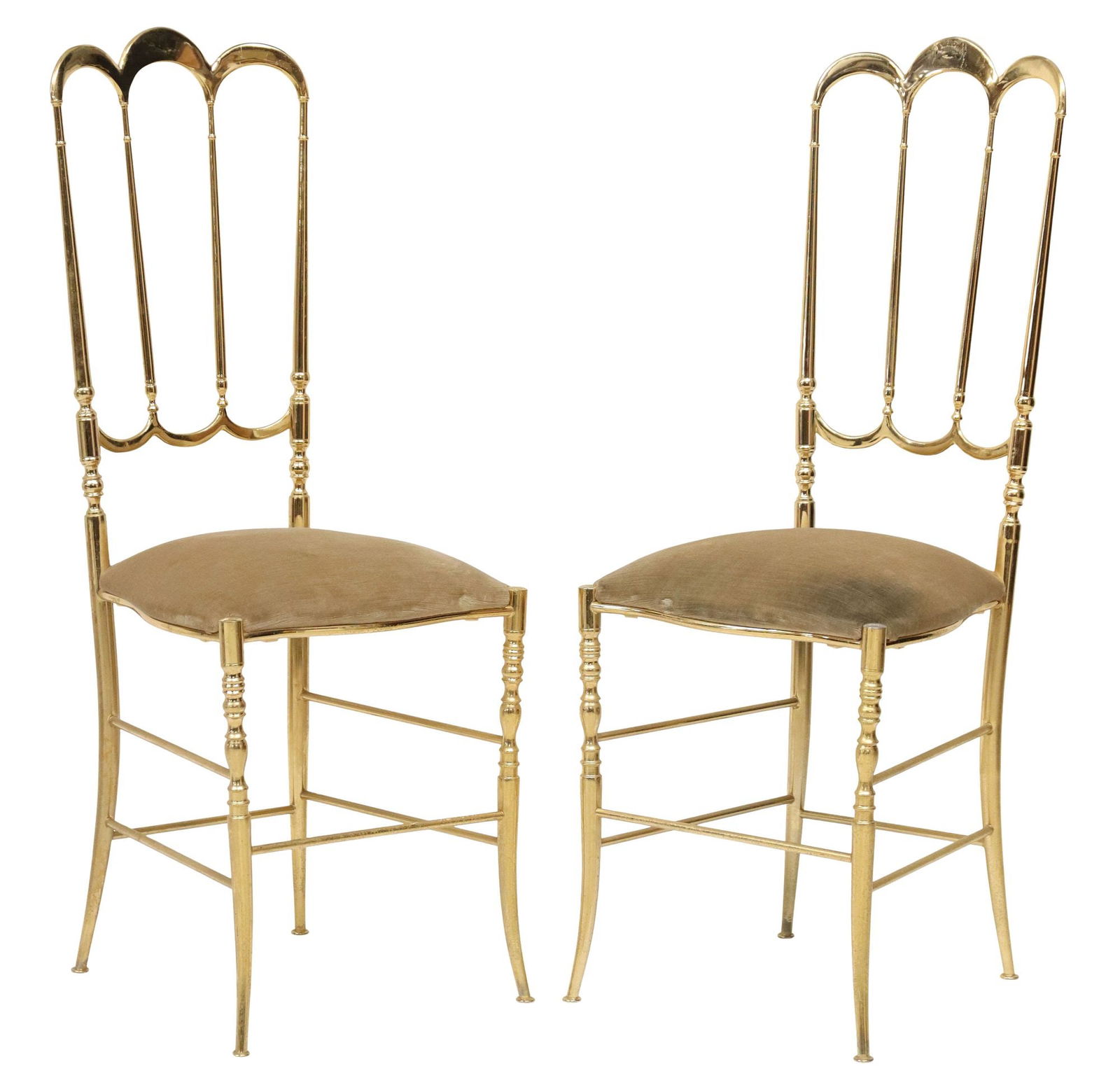 (2) ITALIAN BRASS CHIAVARI CHAIRS (1 of 3)