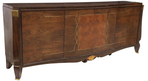 MAURICE RINCK (ATTRIB.) ART DECO ROSEWOOD & PARQUETRY SIDEBOARD