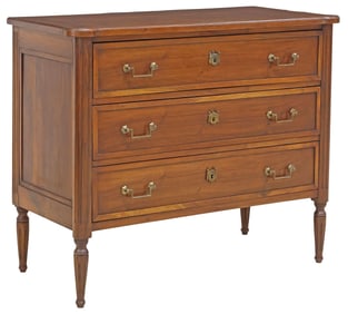 FRENCH LOUIS XVI STYLE WALNUT COMMODE