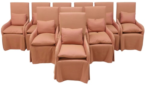 (10) CUSTOM-UPHOLSTERED DINING CHAIRS