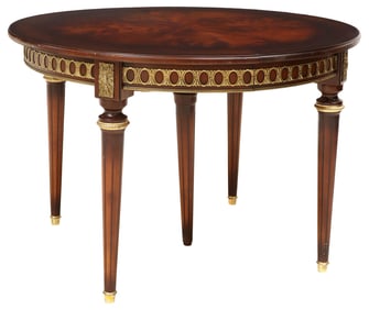 FRENCH LOUIS XVI STYLE MAHOGANY EXTENSION DINING TABLE