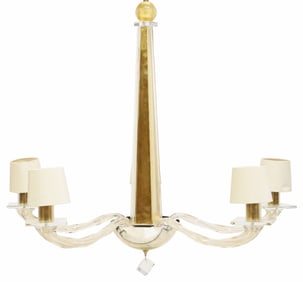 CONTEMPORARY DONGHIA 'STELLARE' VENETIAN GLASS 5-LIGHT CHANDELIER