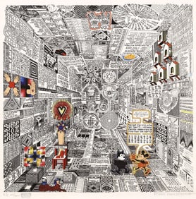 PEDRO FRIEDEBERG (MEXICO, B.1936) SERIGRAPH PRINT, 'CODICE MIGUELITO'