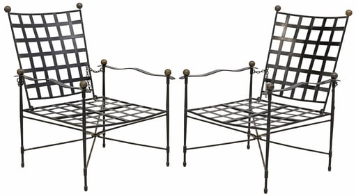 (2) JANUS ET CIE 'AMALFI' ADJUSTABLE-BACK LOUNGE CHAIRS