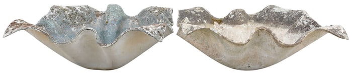 (2) MANNER OF WILLY GUHL HANDKERCHIEF PLANTERS