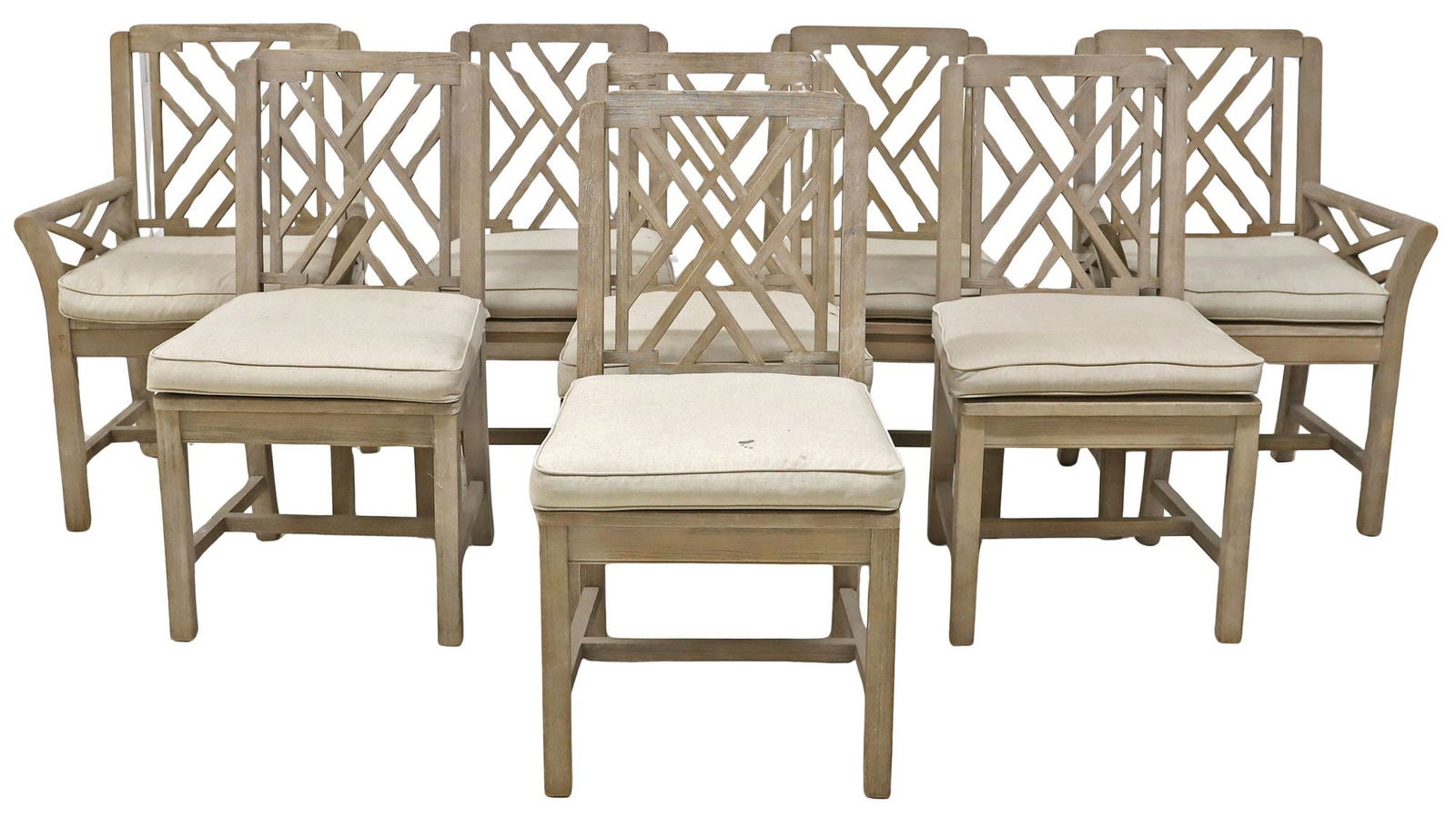(8) RESTORATION HARDWARE 'KINGSTON' TEAK DINING CHAIRS (1 of 5)