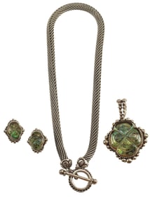 (2) STEPHEN DWECK STERLING SILVER NECKLACE & EARRINGS