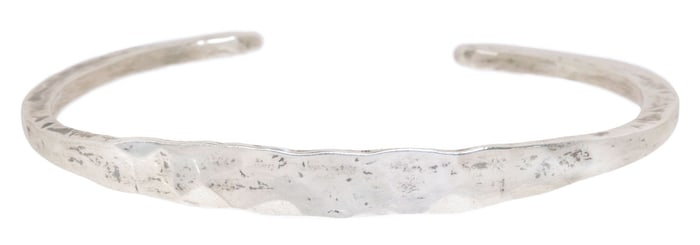ARTISAN HAND-HAMMERED SILVER CUFF BRACELET