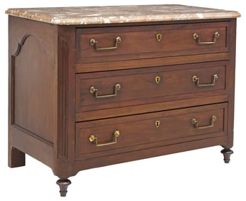FRENCH LOUIS XIV MARBLE-TOP COMMODE, 18TH C.
