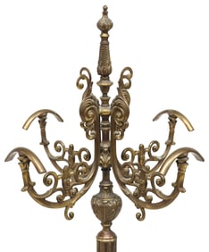 ITALIAN GILT-METAL & ONYX STANDING HALL TREE