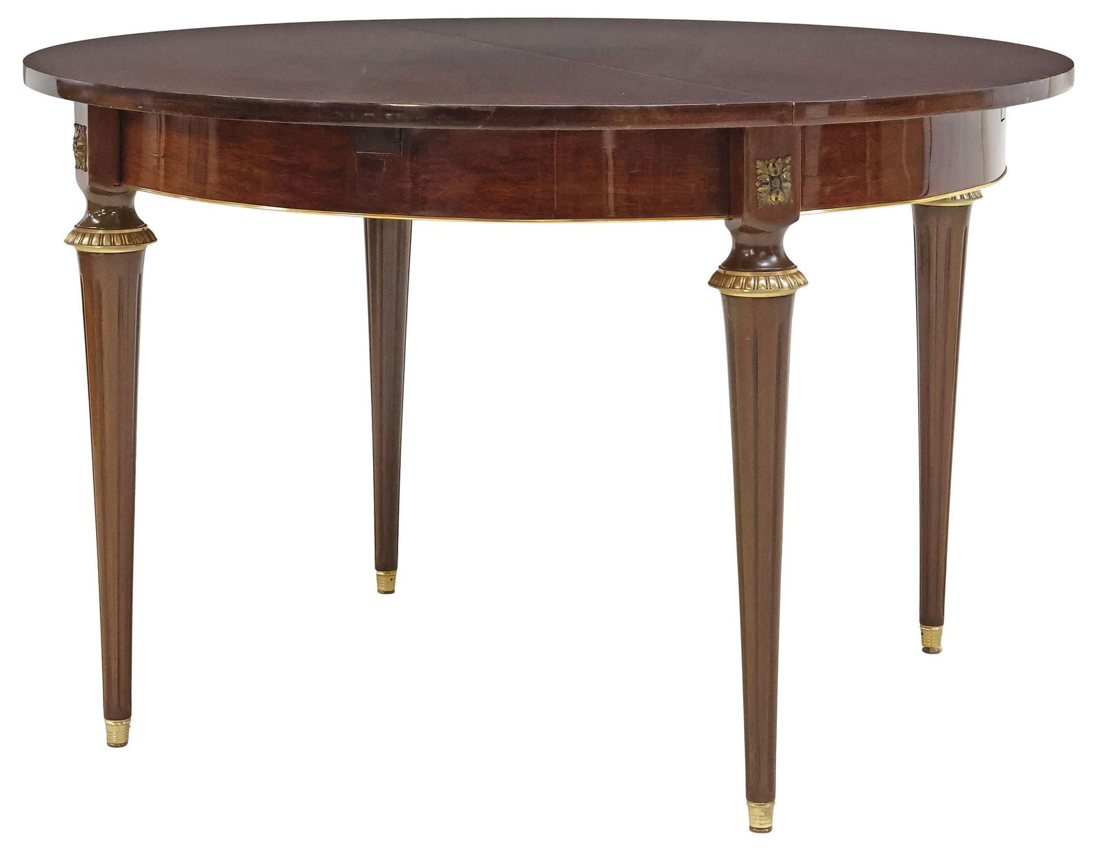 FRENCH LOUIS XVI STYLE MAHOGANY EXTENDING DINING TABLE (1 of 5)